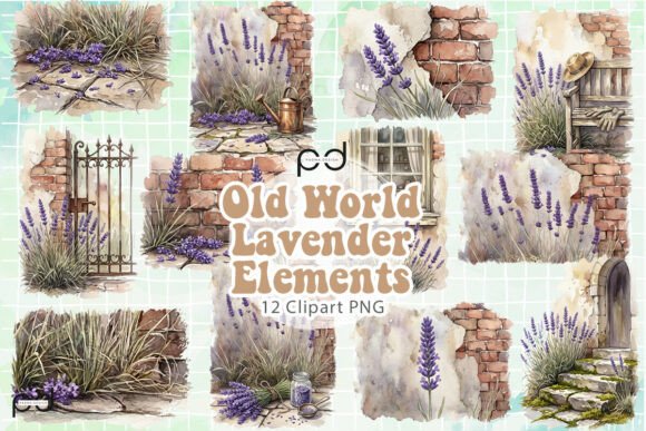 Download Old World Lavender Elements Graphics - Premium Resources