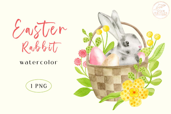 Download Watercolor Cute Spring Easter Rabbit PNG - Rabbit png Collection