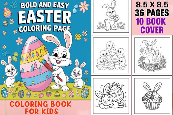 Download Bold and Easy Easter Coloring Book - Premium Resources