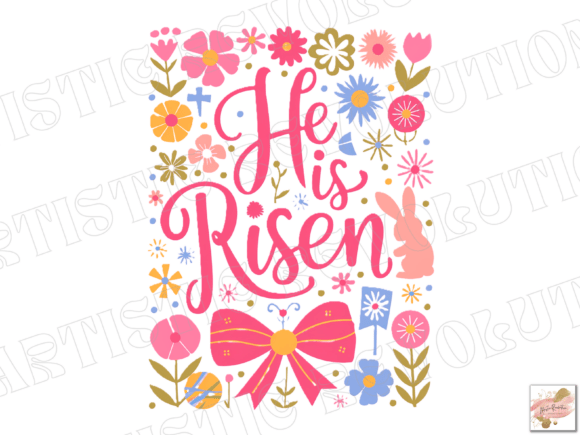 Download He is Risen Jesus Png Retro Easter Png - Retro easter png Collection